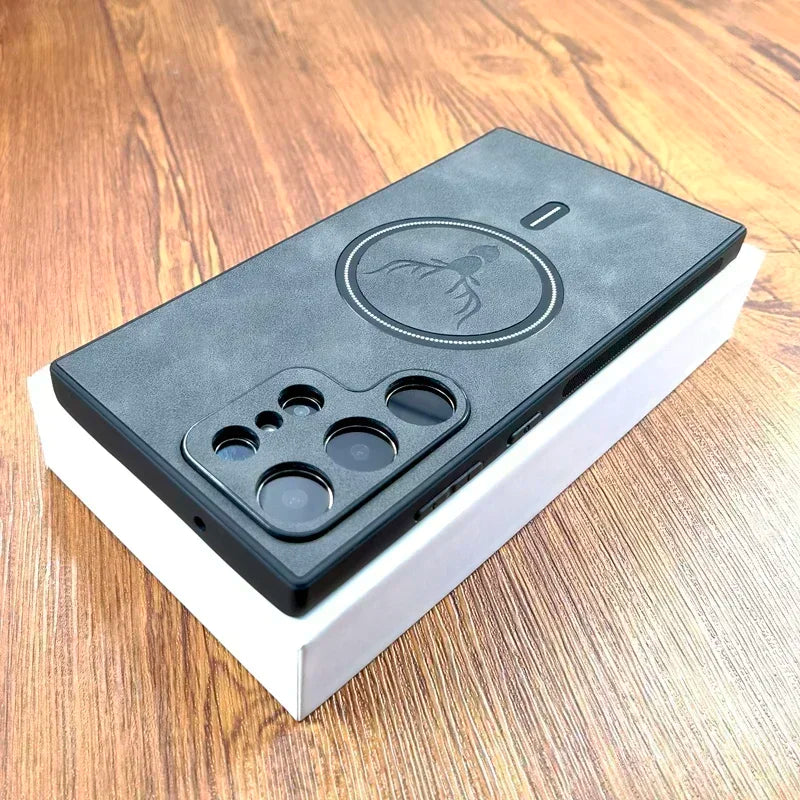 Luxury Leather Magnetic Samsung Cover
