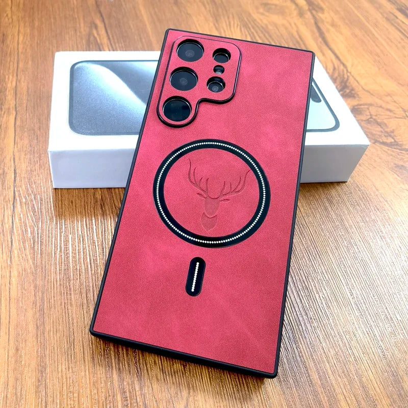 Luxury Leather Magnetic Samsung Cover