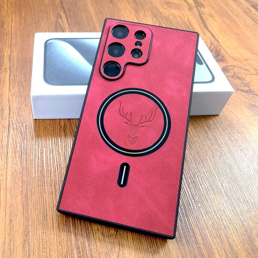 Luxury Leather Magnetic Samsung Cover