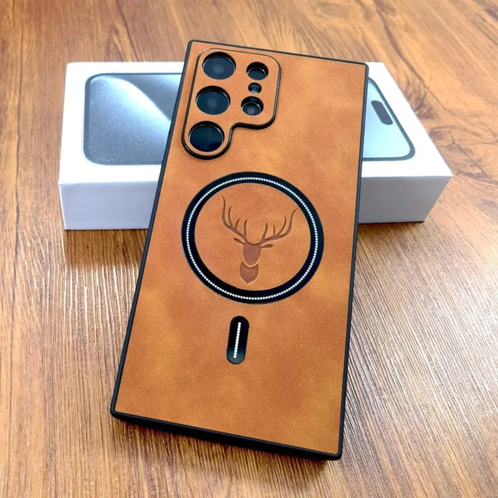 Luxury Leather Magnetic Samsung Cover
